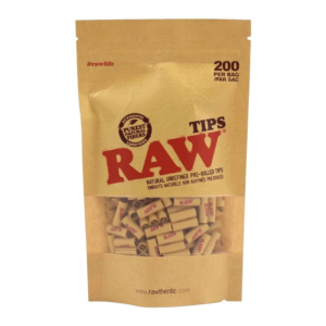 RAW PRE ROLLD TIPS 200PK PER BAG
