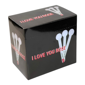 I LOVE YOU ROSE GLASS VALENTINE BIG 24CT